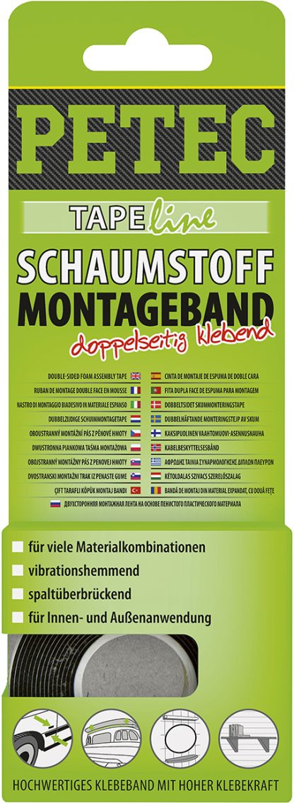 Montageband, Schwarz, 12 Mm X 1 Mm X 2 M, Sb-Karte